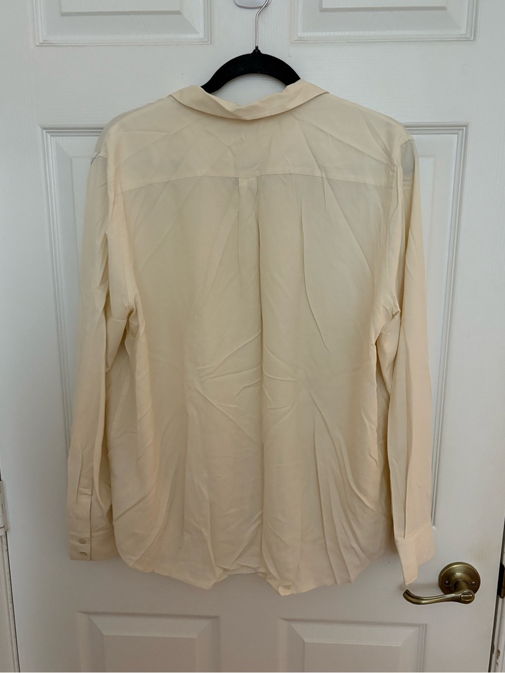 J. McLaughlin Egret White Silk Shirt with Chest Pockets - Picture 7 of 7